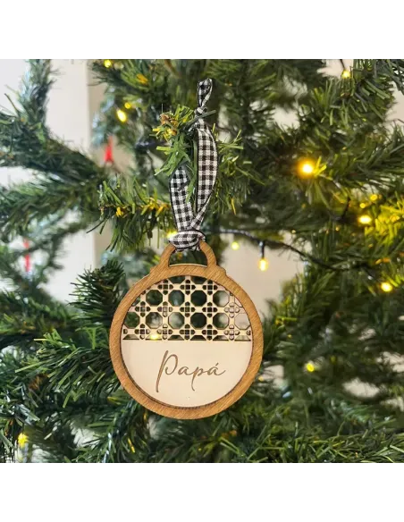 Bola navideña ratán