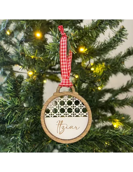 Bola navideña ratán