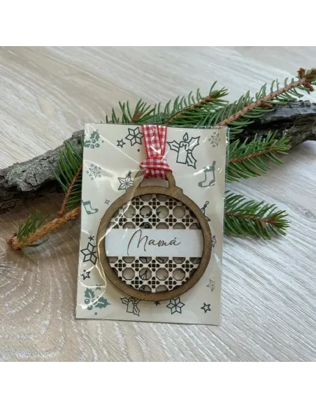 Bola navideña ratán