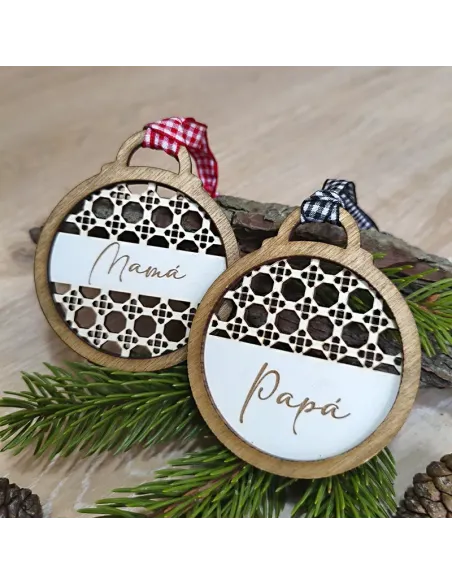 Bola navideña ratán